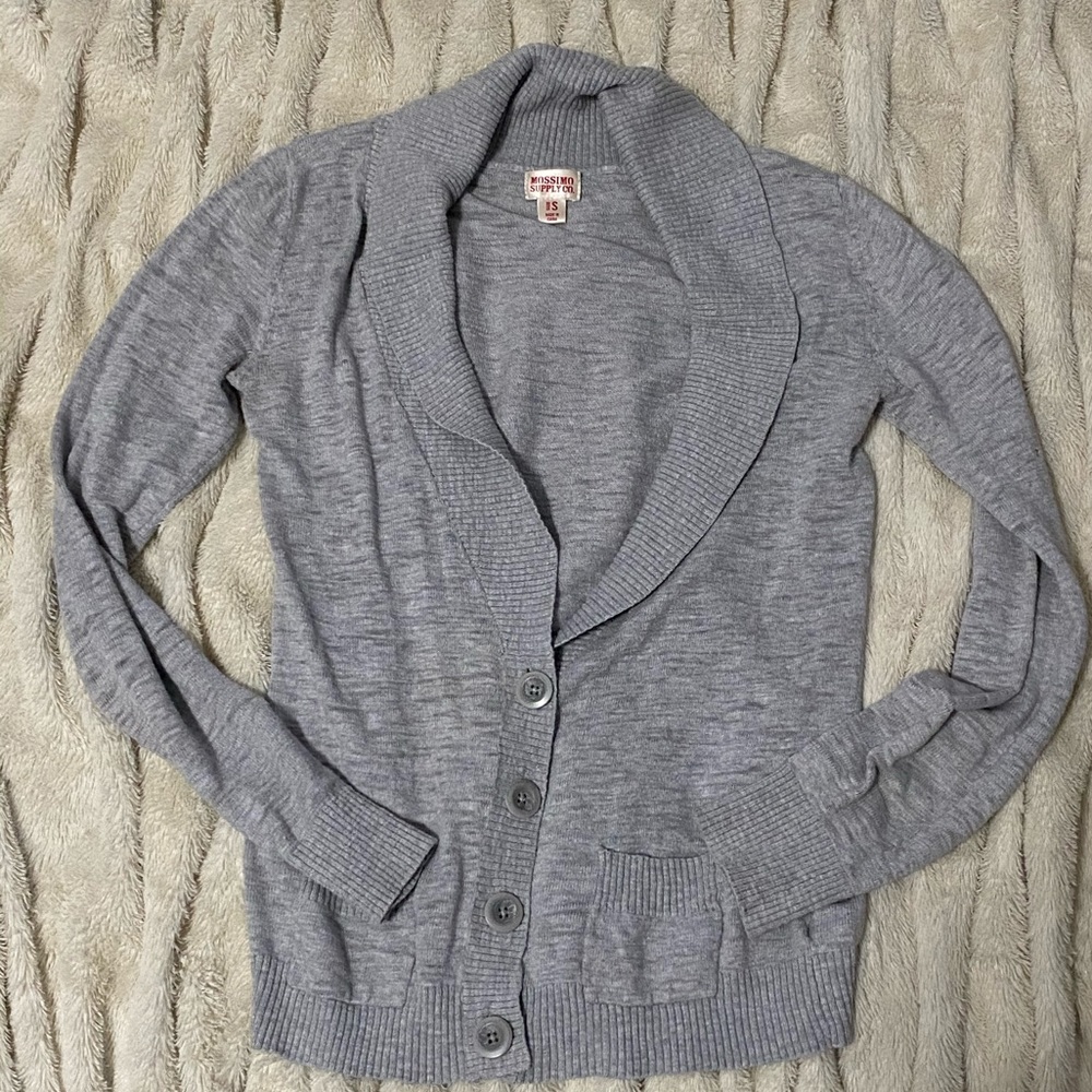 Grey 4 button Cardigan